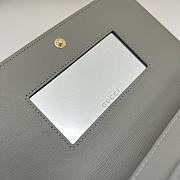Okify Gucci Chain Wallet With Gucci Script Gray Leather - 5