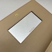 Okify Gucci Chain Wallet With Gucci Script Beige Leather - 5