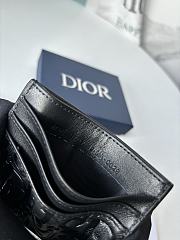 Okify Dior Card Holder Black Dior Gravity Leather  - 6