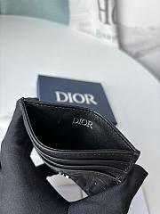 Okify Dior Card Holder Black Dior Gravity Leather  - 5