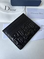 Okify Dior Card Holder Black Dior Gravity Leather  - 3