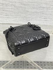 Okify Mini Lady Dior Bag Black Cannage Calfskin with Diamond Motif - 4
