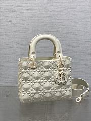 Okify Small Lady Dior My ABC Dior Bag Latte Cannage Calfskin With Diamond Motif - 2