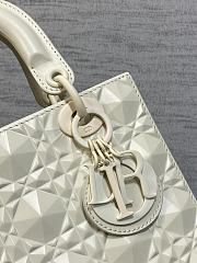 Okify Small Lady Dior My ABC Dior Bag Latte Cannage Calfskin With Diamond Motif - 4