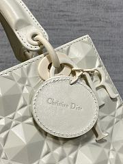 Okify Small Lady Dior My ABC Dior Bag Latte Cannage Calfskin With Diamond Motif - 6