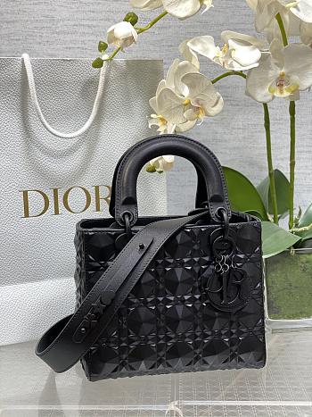 Okify Small Lady Dior My ABC Dior Bag Black Cannage Calfskin With Diamond Motif