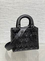 Okify Small Lady Dior My ABC Dior Bag Black Cannage Calfskin With Diamond Motif - 3