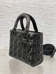 Okify Small Lady Dior My ABC Dior Bag Black Cannage Calfskin With Diamond Motif - 4