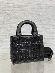 Okify Small Lady Dior My ABC Dior Bag Black Cannage Calfskin With Diamond Motif - 5