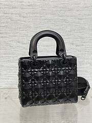Okify Small Lady Dior My ABC Dior Bag Black Cannage Calfskin With Diamond Motif - 6