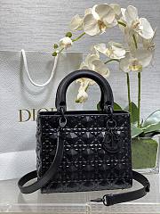 Okify Medium Lady Dior My ABC Dior Bag Black Cannage Calfskin With Diamond Motif - 1