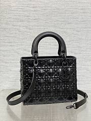 Okify Medium Lady Dior My ABC Dior Bag Black Cannage Calfskin With Diamond Motif - 6