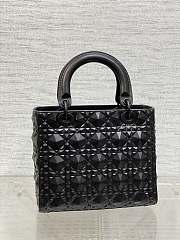 Okify Medium Lady Dior My ABC Dior Bag Black Cannage Calfskin With Diamond Motif - 3