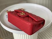 Okify CC Classic Flap Bag 20 Lambskin Red In Gold Hardware - 6