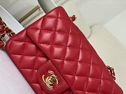 Okify CC Classic Flap Bag 20 Lambskin Red In Gold Hardware - 3