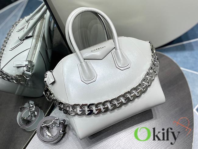 Okify Givenchy White Mini Antigona Chain Bag - 1