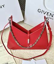 Okify Givenchy Small Cut Out Bag In Box Leather With Chain Red - 1