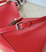 Okify Givenchy Small Cut Out Bag In Box Leather With Chain Red - 6