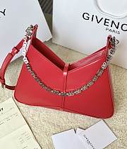 Okify Givenchy Small Cut Out Bag In Box Leather With Chain Red - 4