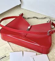 Okify Givenchy Small Cut Out Bag In Box Leather With Chain Red - 3
