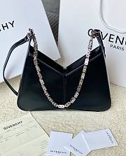 Okify Givenchy Small Cut Out Bag In Box Leather With Chain Black - 2