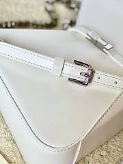 Okify Givenchy Small Cut Out Bag In Box Leather With Chain White - 4