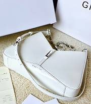 Okify Givenchy Small Cut Out Bag In Box Leather With Chain White - 3