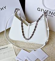 Okify Givenchy Small Cut Out Bag In Box Leather With Chain White - 2