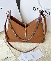 Okify Givenchy Small Cut Out Bag In Box Leather With Chain Brown - 1