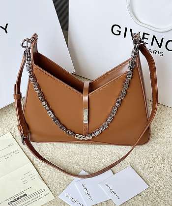 Okify Givenchy Small Cut Out Bag In Box Leather With Chain Brown