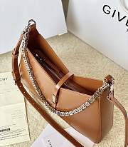 Okify Givenchy Small Cut Out Bag In Box Leather With Chain Brown - 2
