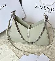 Okify Givenchy Small Cut Out Bag In Box Leather With Chain Green - 1