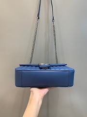 Okify Gucci GG Marmont Small Shoulder Bag Blue Leather - 3