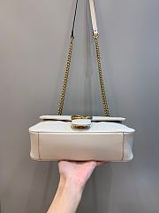 Okify Gucci GG Marmont Small Shoulder Bag White Chevron Leather With Heart - 5