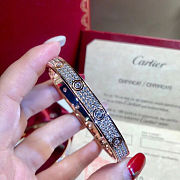 Okify Cartier Bracelet Diamond Paved Diamonds - 5