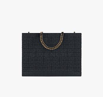 Okify Givenchy Medium G-Tote Shopping Bag in 4G Embroidery With Chain
