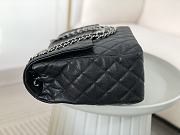 Okify Chanel XL Flap Bag Black Silver Hardware  - 6