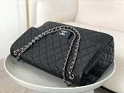 Okify Chanel XL Flap Bag Black Silver Hardware  - 5