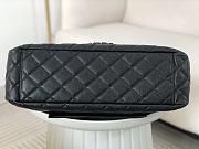 Okify Chanel XL Flap Bag Black Silver Hardware  - 2