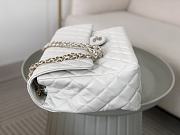 Okify Chanel XL Flap Bag White Gold Hardware - 6