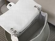 Okify Chanel XL Flap Bag White Silver Hardware - 2