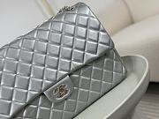 Okify Chanel XL Flap Bag Silver Gold Hardware - 5