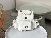 Okify Chanel White Quilted Caviar Mini Backpack Gold Hardware - 1