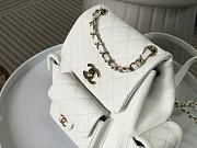 Okify Chanel White Quilted Caviar Mini Backpack Gold Hardware - 4