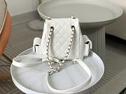 Okify Chanel White Quilted Caviar Mini Backpack Gold Hardware - 5