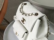 Okify Chanel White Quilted Caviar Small Backpack Gold Hardware - 4
