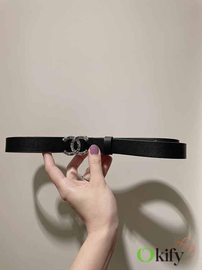 Okify Chanel Belt Black Gold/ Silver Hardware 14063 - 1