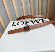 Okify Loewe Anagram Reversible Leather Belt Brown Gold/ Silver Hardware - 6