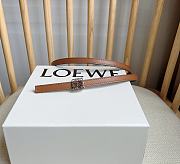 Okify Loewe Anagram Reversible Leather Belt Brown Gold/ Silver Hardware - 4