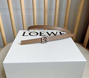 Okify Loewe Anagram Reversible Leather Belt Nude Gold/ Silver Hardware - 5